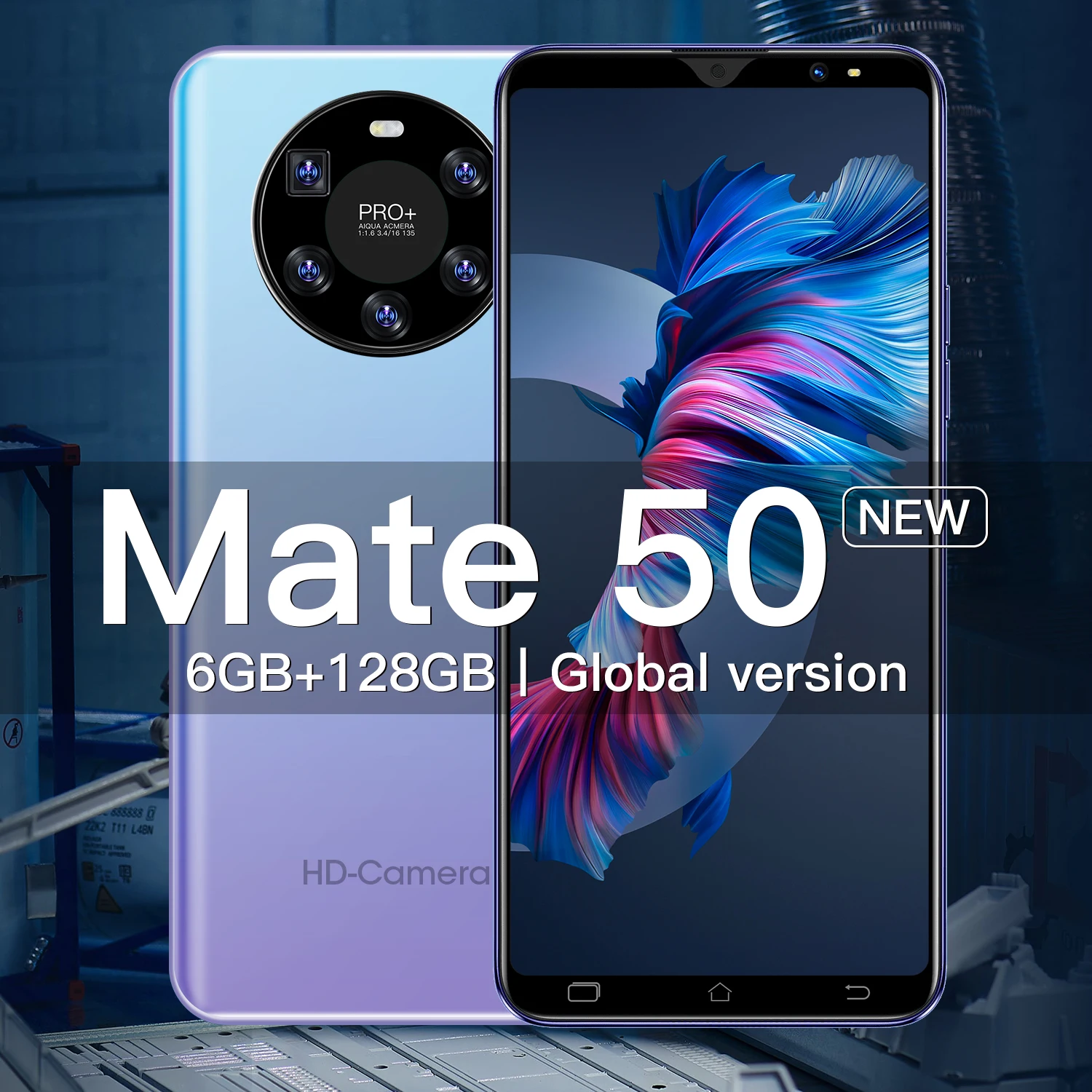 

Global Version 2021 Mate50 5.0Inch Smartphone 5G 8+128GB New Arrival 10Core 16MP+32MP 4800MAH MTK6889 2320*1280 Android 10