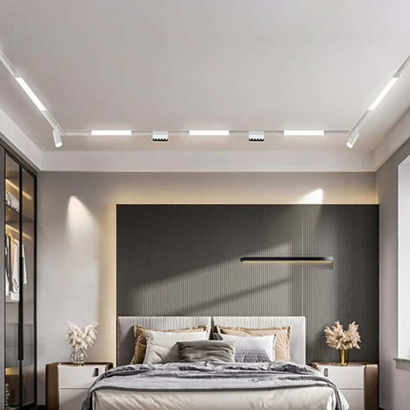 Белый светодиодный светильник на магнитной дорожке Гибкий потолок для