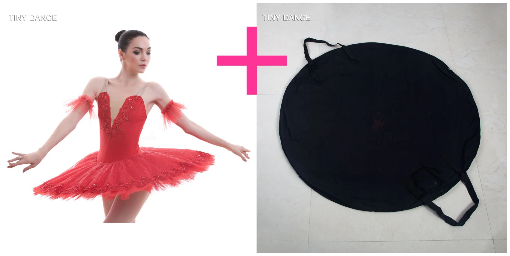 tutu and black bag Сверкающий Красный Свадебный жесткого фатина блин юбки-пачки для маленьких девочек Стандартный Размеры предварительно для профессиональных занятий балетом, танцами платье-пачка BLL050 - Цвет: tutu and black bag