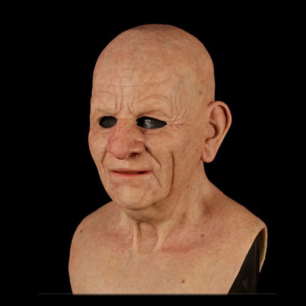 Cosplay Supersoft Old Man Adult Real Mask Halloween Funny Full Head Masks Another Me-The Elder Shocker Toys For Costume Party | Игрушки и