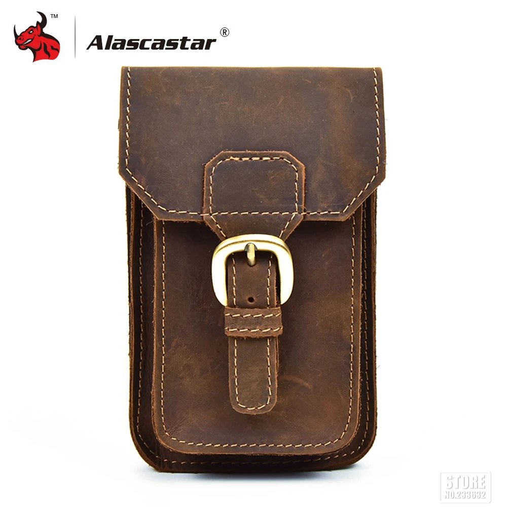 Мотоциклетная сумка из коровьей кожи для мужчин миниатюрная Винтажная сумочка