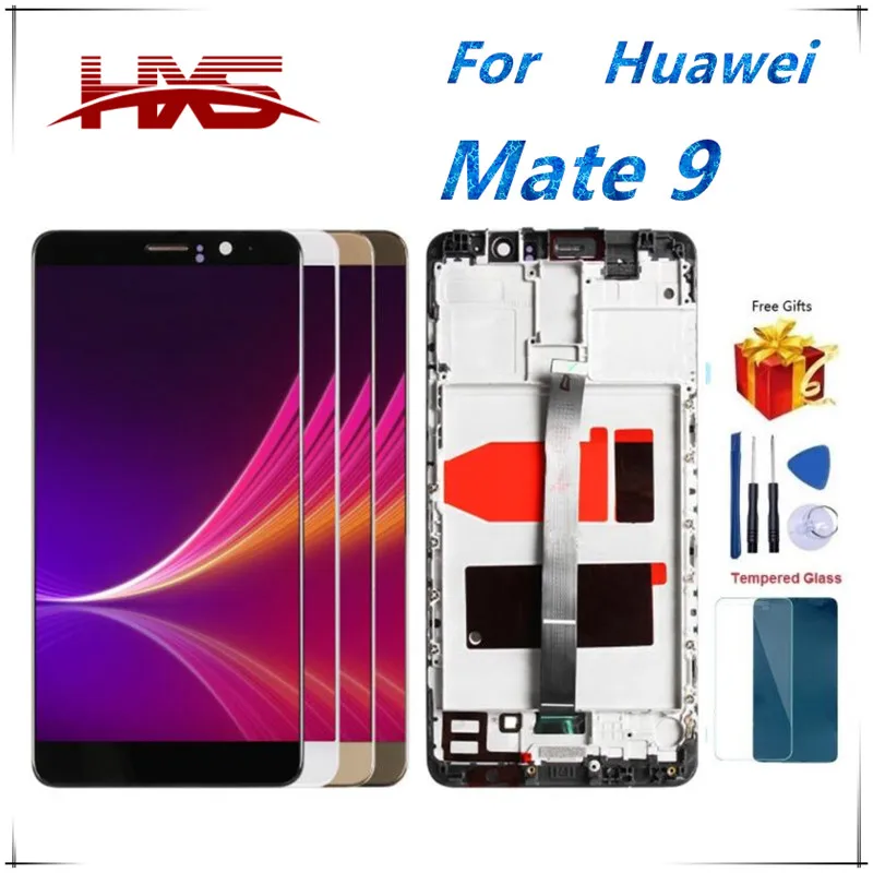 H.X.S протестированный ЖК-дисплей для Huawei Mate 9 дигитайзер сенсорный экран в сборе 6 0
