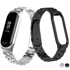 Металлический браслет из нержавеющей стали для Xiaomi Mi Band 4, браслет для Mi Band 4, ремешок на запястье для Mi Band 4, аксессуары для Mi Band 4, браслет