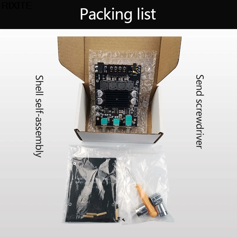 

TPA3116D2 Bluetooth 5.0 Subwoofer Amplifier Board 2*100W 2.0 Channel High Power Audio Stereo Amplifier Board Bass AMP 1002t
