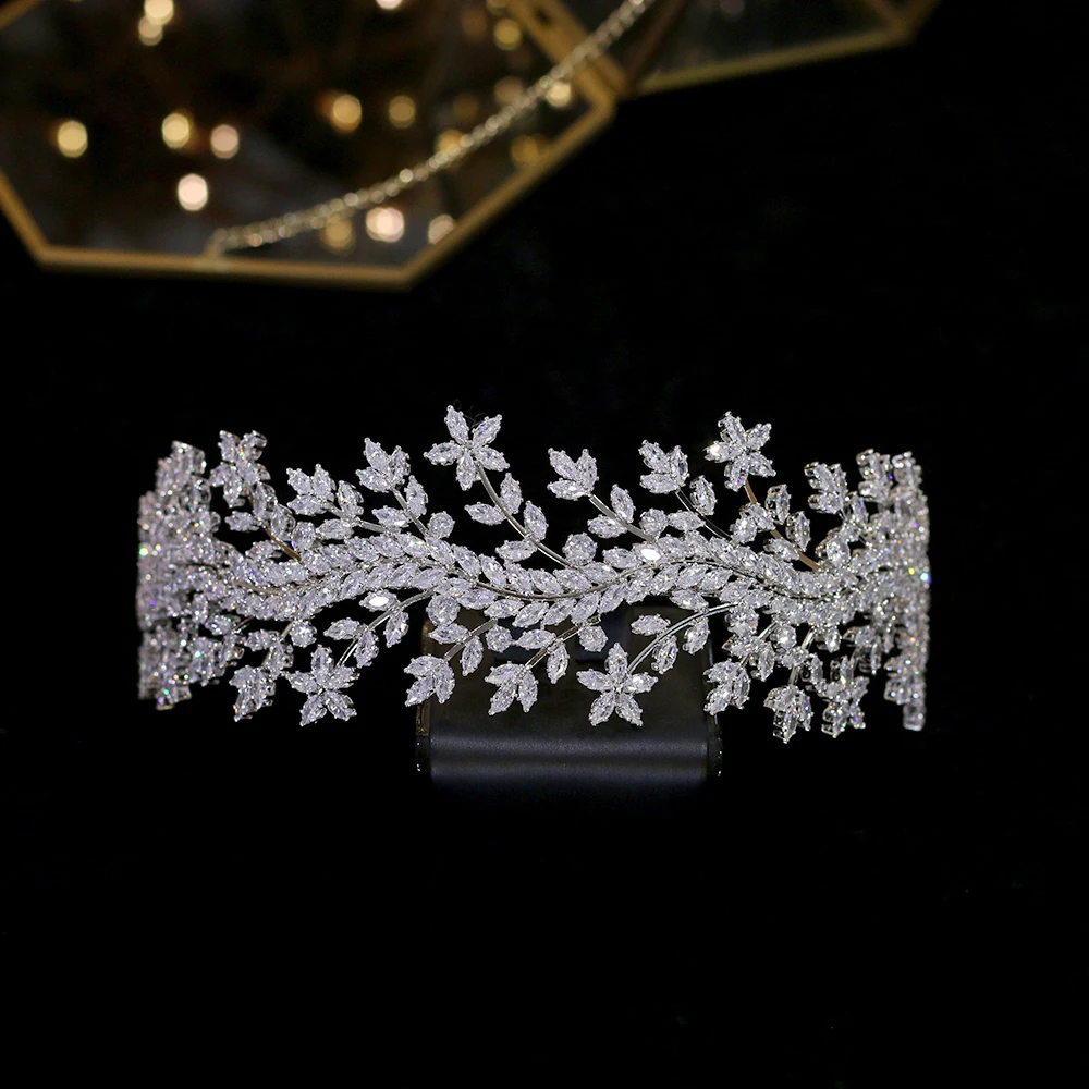 Корона для волос невесты корона с кристаллами 3а из циркония элегантный женский
