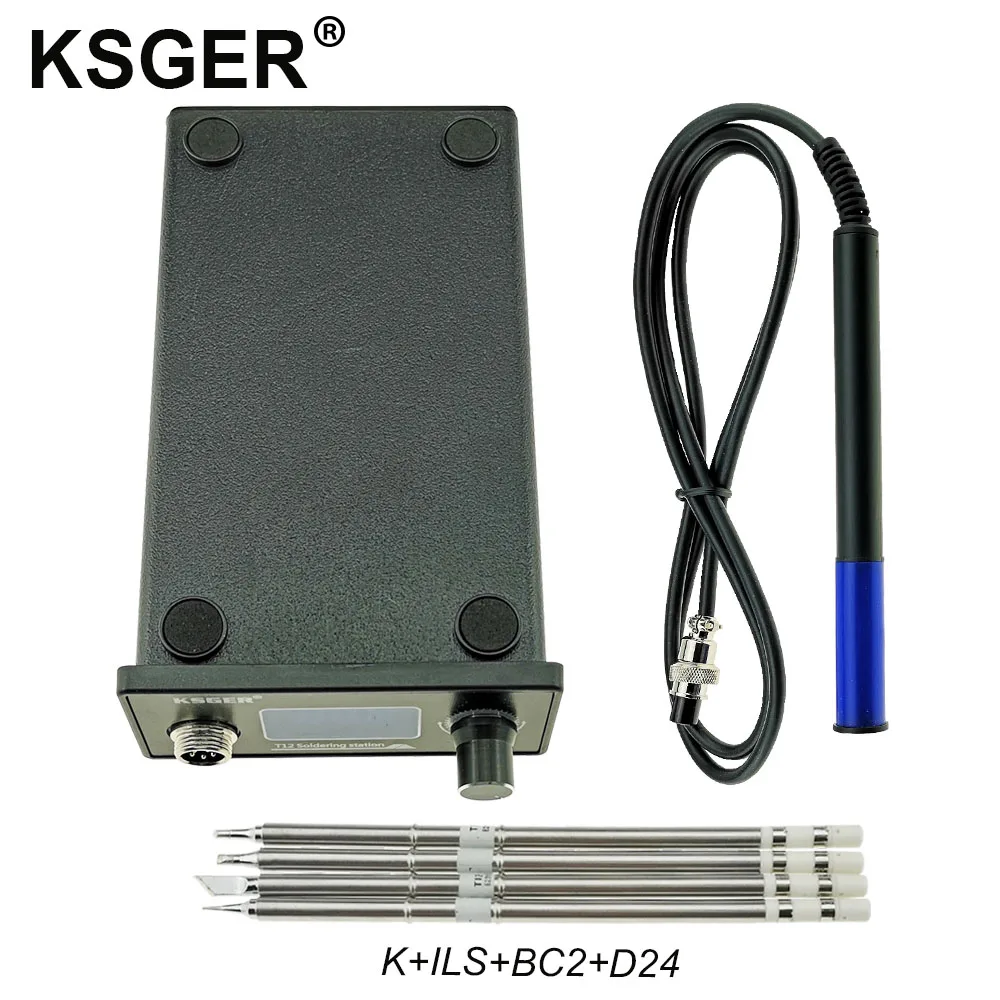 Sets 4 KSGER T12 паяльная станция STM32 цифровой электрический 9501 ручка Stings DIY сварочные инструменты быстрый нагрев T12 железный наконечник - Цвет: Sets 4