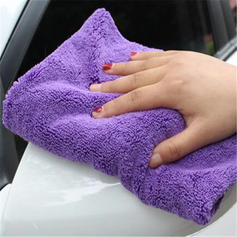 1 шт. из толстого плюша для мытья автомобиля микрофибры Полотенца очистки