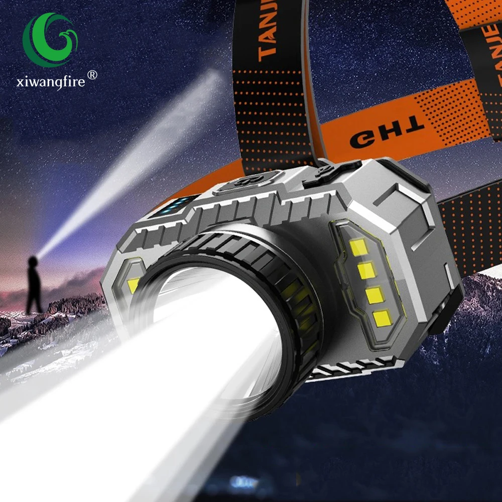 

LED Headlamp Strong Light Super Bright Head-Mounted Flashlight Outdoor Rechargeable Night Fishing Headlight Lantern torch