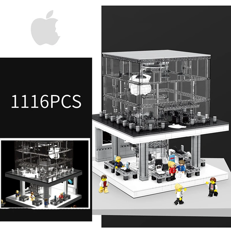 Creator City LED версия Apple Store наборы блоков для уличного просмотра классические