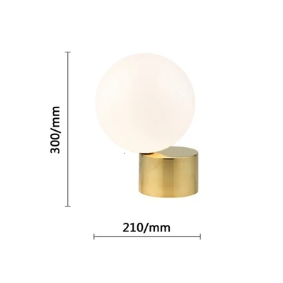 Маленькая декоративная настольная лампа из железного стекла в скандинавском