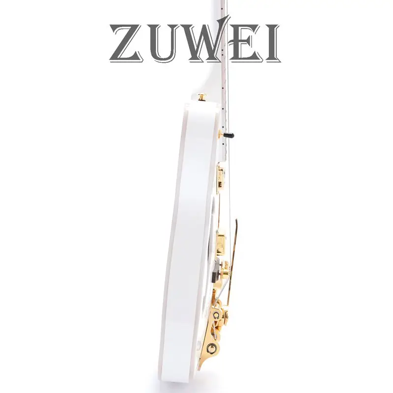F Hole Semi Hollow Body TL Electric Guitar Gold Hardware Set In Joint White Color | Спорт и развлечения