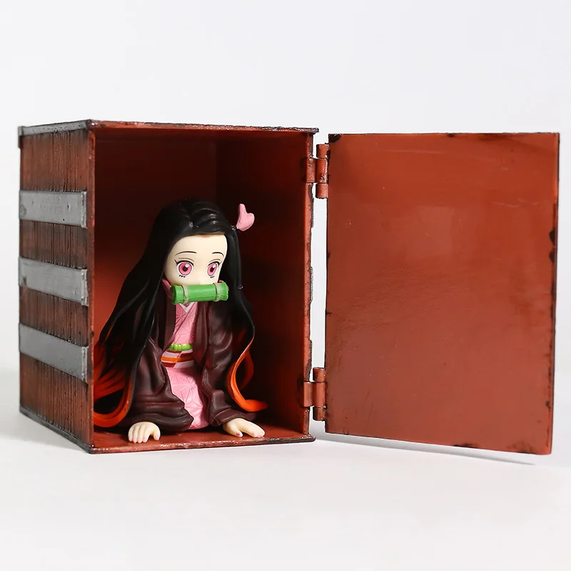 Demon Slayer Kamado Nezuko Милая модель игрушки Мини незуко в коробке аниме Kimetsu No Yaiba