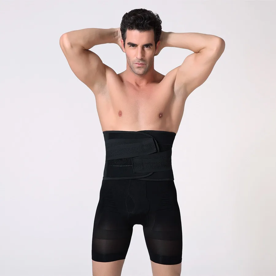 Пояс для коррекции фигуры мужской компрессионный корсет ремни похудения пояс