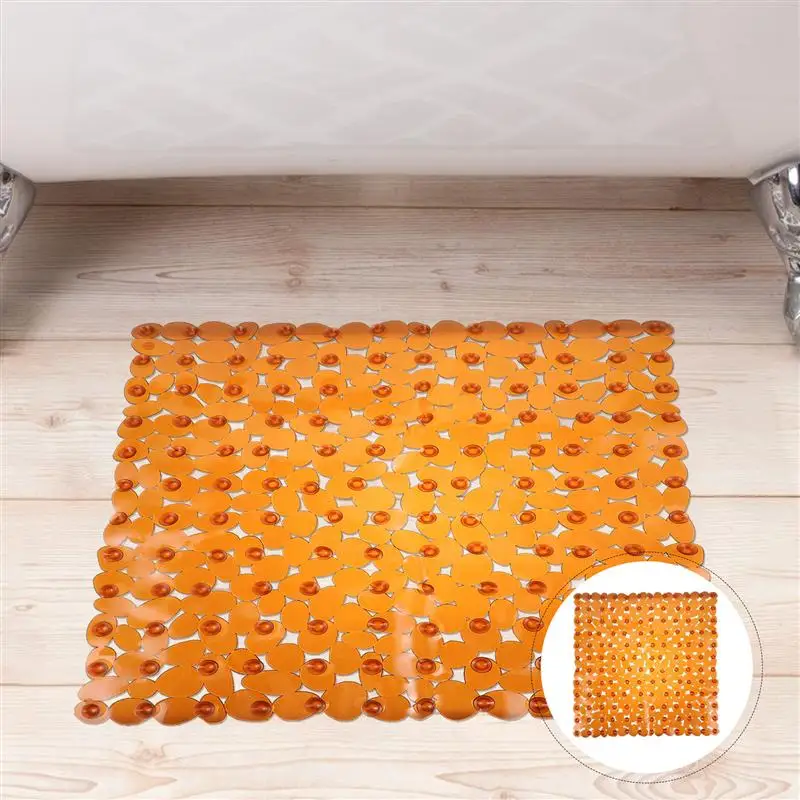 

1Pc Bathroom Non-slip Mat Pebble Pattern Floor Cushion Household Toilet Mat