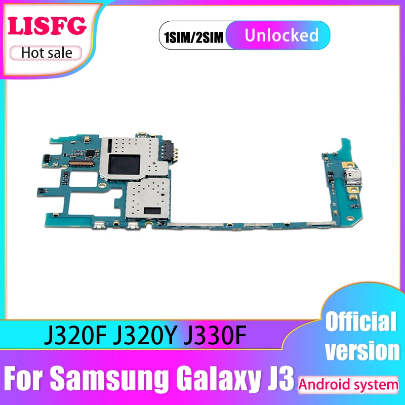 Оригинальная материнская плата для Samsung Galaxy J3 J320F J320Y J330F с двумя SIM-картами/одной
