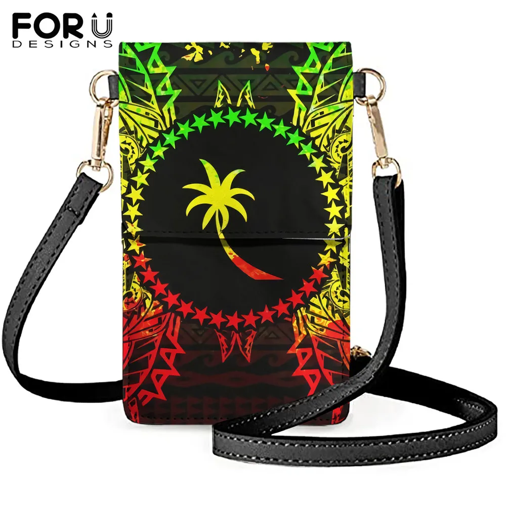 

FORUDESIGNS красочные регги ЧУК с полинезийскими татуировками, маленькие сумки через плечо для женщин, девушек, кошелек, чехол для Iphone