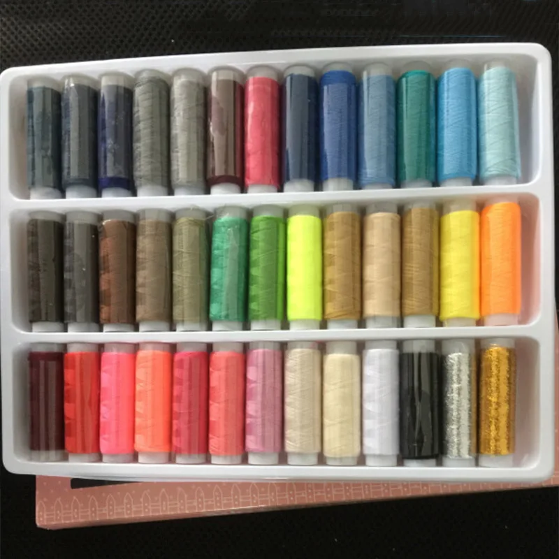 39 шт./компл. цветная полиэфирная швейная нить 160-200 метров/цвет аналогичен