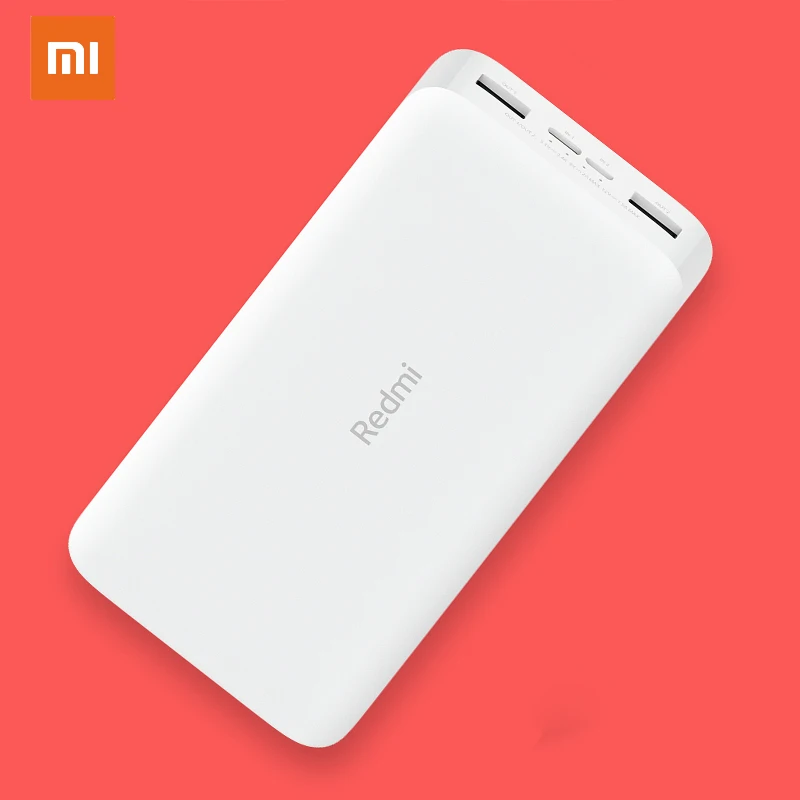 Xiaomi Redmi power Bank 20000 мАч портативное зарядное устройство Внешний аккумулятор