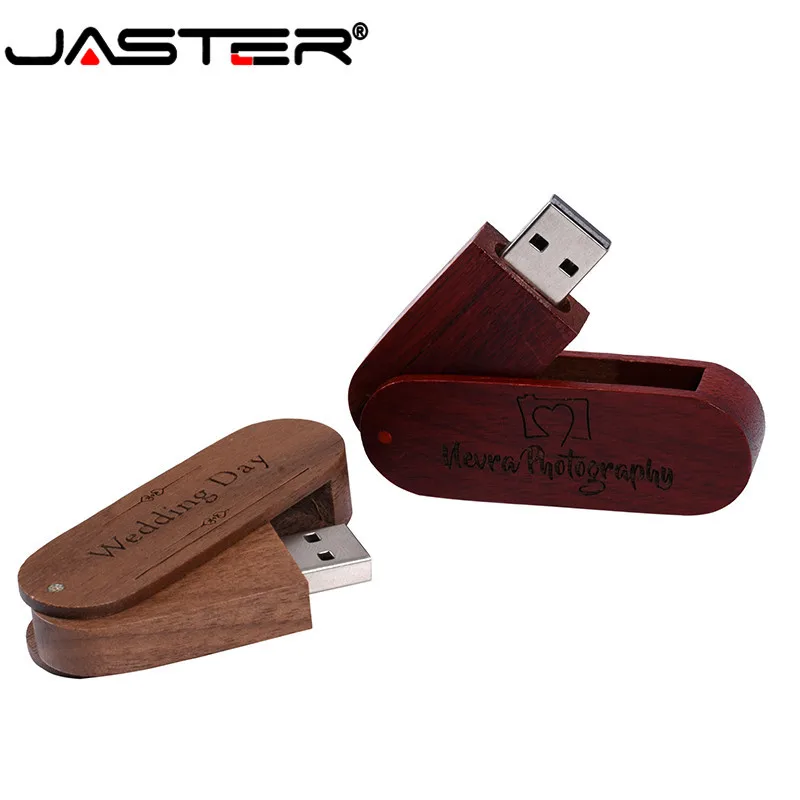 Деревянный портативный USB флэш накопитель JASTER с логотипом под заказ 4 ГБ 8 16 32 64 U