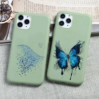 candy sea and animals phone case for iphone 13 12 mini 11 pro max x xr xs 8 7 plus candy green silicone phone covers