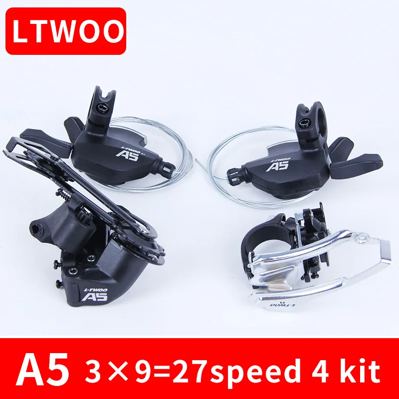 

LAWOO 4Kits 3X9 Speed 27V Velocidade MTB Groupset Piezas De Bicicleta Trigger Shift Lever Front Rear Derailleur Desviador