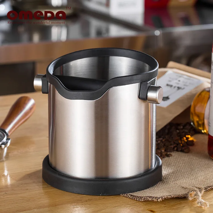Barril de polvo de escorias de acero inoxidable, Cubo de escorias de caf&eacute; de silicona, Cubo de escorias de roscado caliente para el hogar-2