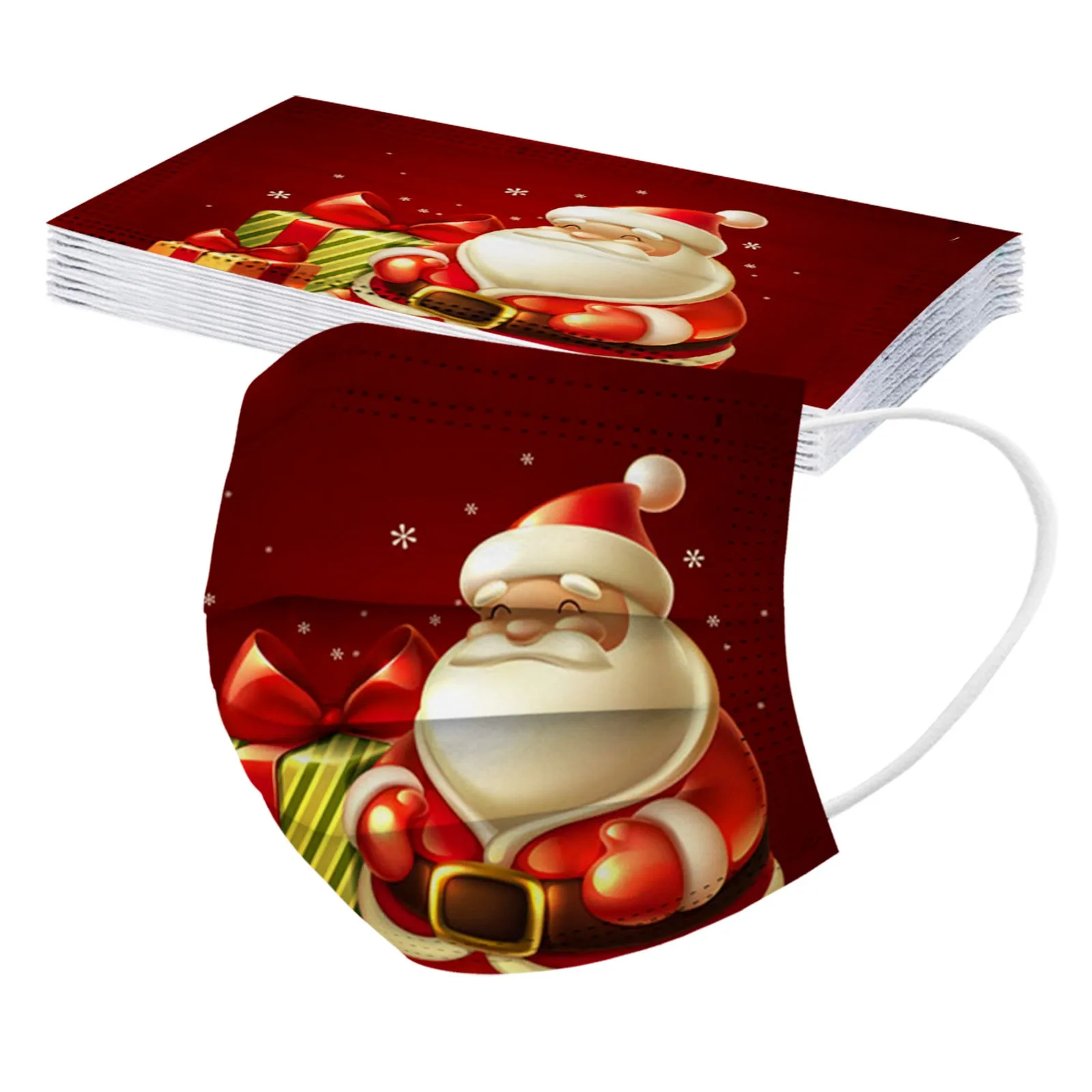 10 шт. рождественские шапки для взрослых одноразовые маски рта защитная маска