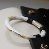 2pcs ring design resin purse handle for bag making handle replacement diy crafts women girls