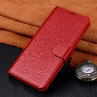 luxury genuine leather wallet cover business phone case for oppo reno 4 3 pro case credit card money slot case holster