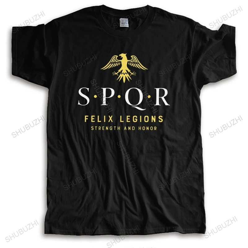 

Футболка мужская с круглым вырезом, модная рубашка в стиле милитари с римскими империями, топ из чистого хлопка с короткими рукавами с орлом...