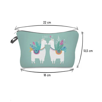 Snailhou Printed Cosmetic Bag Alpaca Pattern Ladies Multi-function Travel Storage Makeup Organizer Durable Lightweight | Дом и сад