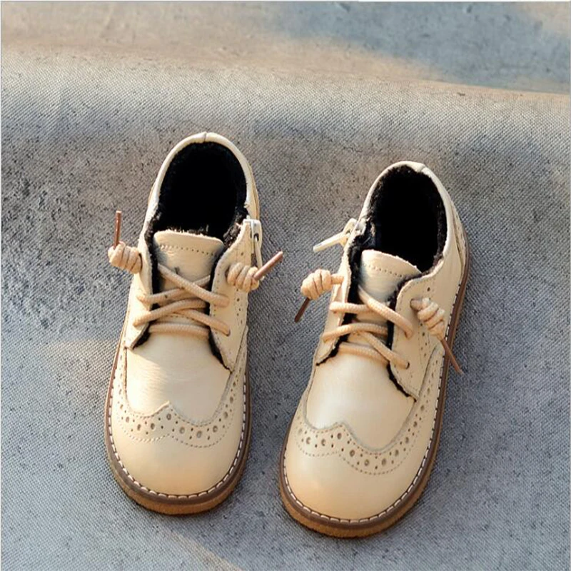 Детская повседневная обувь из натуральной кожи Новинка осени 2019 Тонкие туфли в