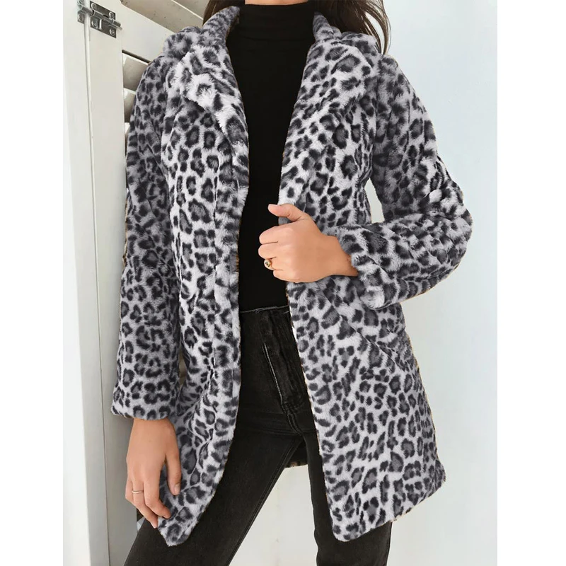 Женский кардиган из искусственной шерсти пальто 2019 Осень-зима модный