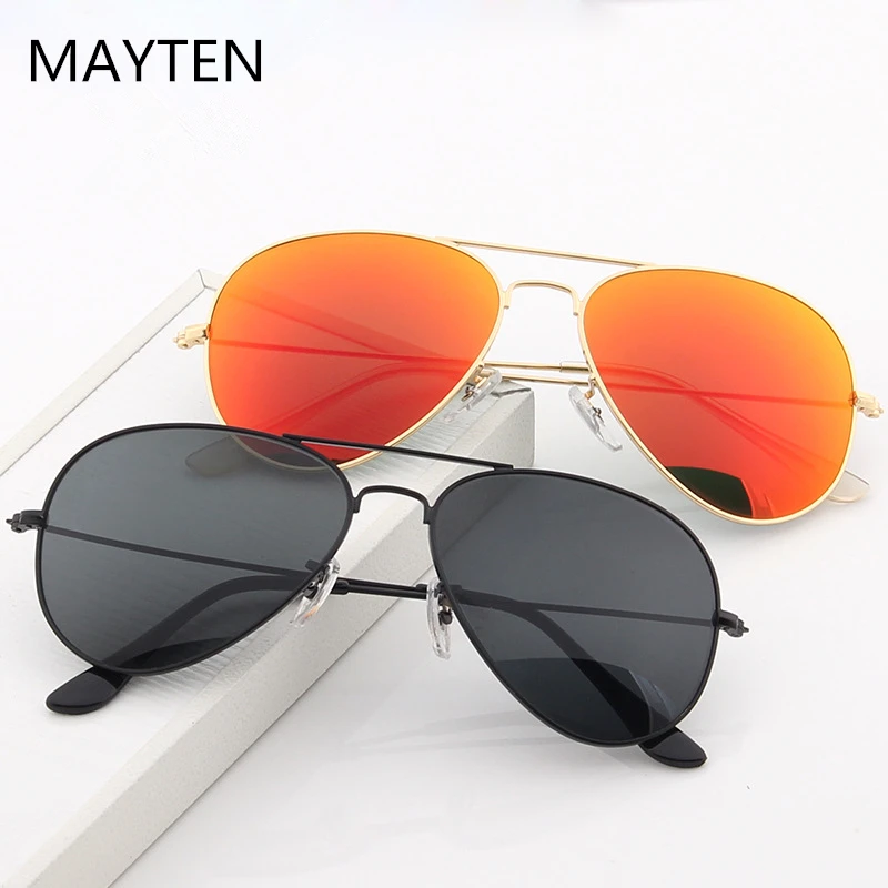 Очки-авиаторы солнцезащитные поляризационные для мужчин и женщин зеркальные