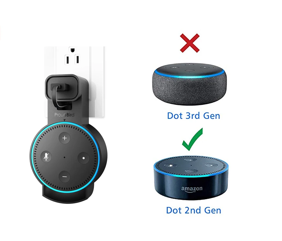 GGMM подставка для настенного монтажа держатель Amazon Alexa Echo Dot 2rd Gen Портативный мини