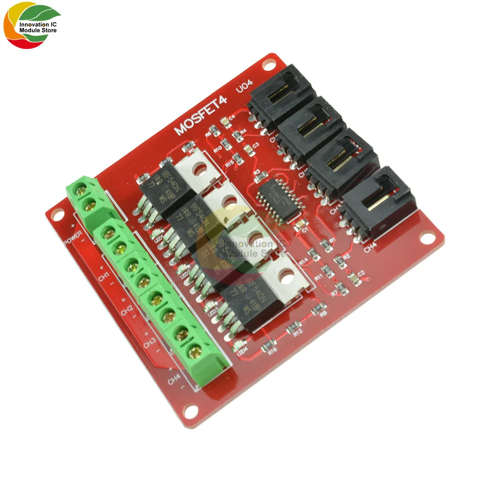 Четырехканальный 4-канальный модуль переключения МОП-транзистора с кнопкой IRF540