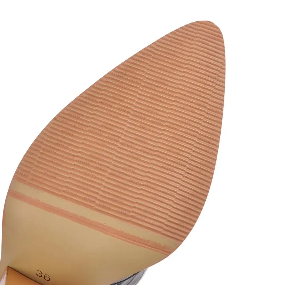 Модные тисненые женские кожаные ботильоны из микрофибры с острым носком