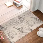 Напольный коврик с изображением Эйфелевой башни, современный мягкий абсорбирующий Коврик для прихожей, дома, балкона, двери