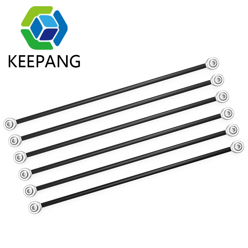 

6pcs M3 M4 Fisheye Ball Bearings 18 20cm Fisheye Carbon Rod Steel SA4T/K SA3T/K Ends Joint Thread For Kossel Delta 3D Printer
