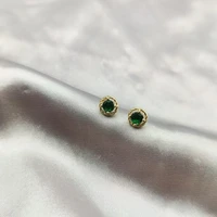 luxury shinning stud earrings for women male female christmas gifts plated gold zircon s925 silver needle fashion jewelry