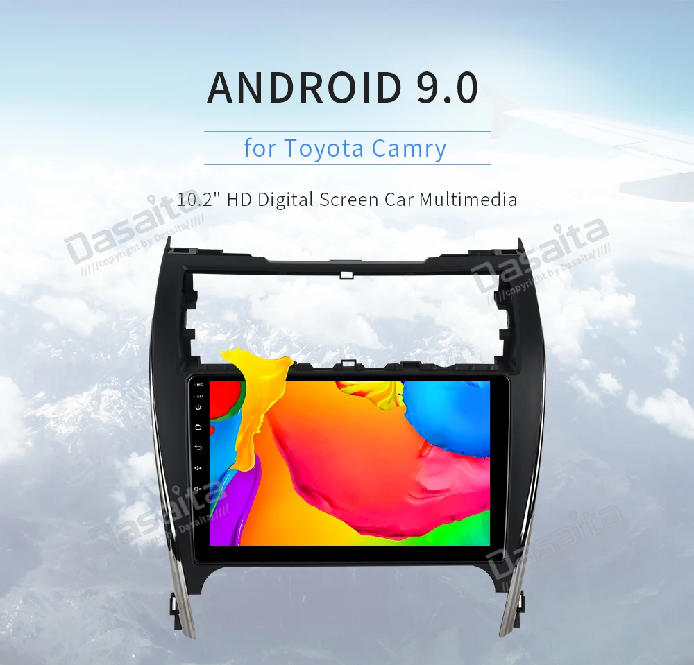 Dasaita 10," ips сенсорный экран Android 9,0 1 Din автомобильный радиоприемник для Toyota Camry 2012 2013 США и средний восток версия Bluetooth MP3