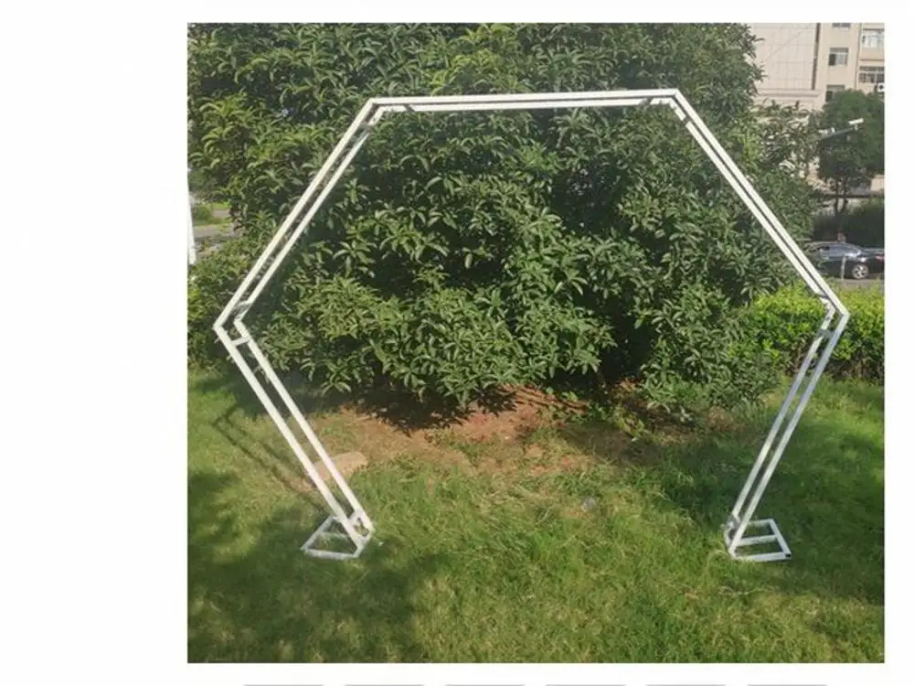 Двойная шестиугольная АРКА кованая железная полка Цветочная подставка