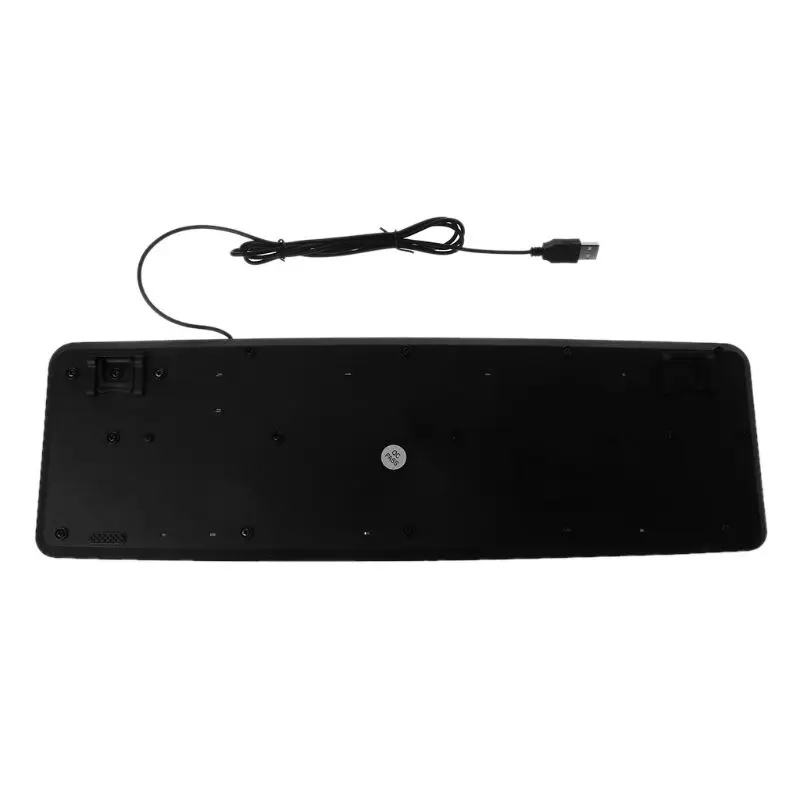 

USB Wired PC Computer Game Gaming Keyboard High Contrast Large Print White Keys Black Letter for Old People Elderly Men