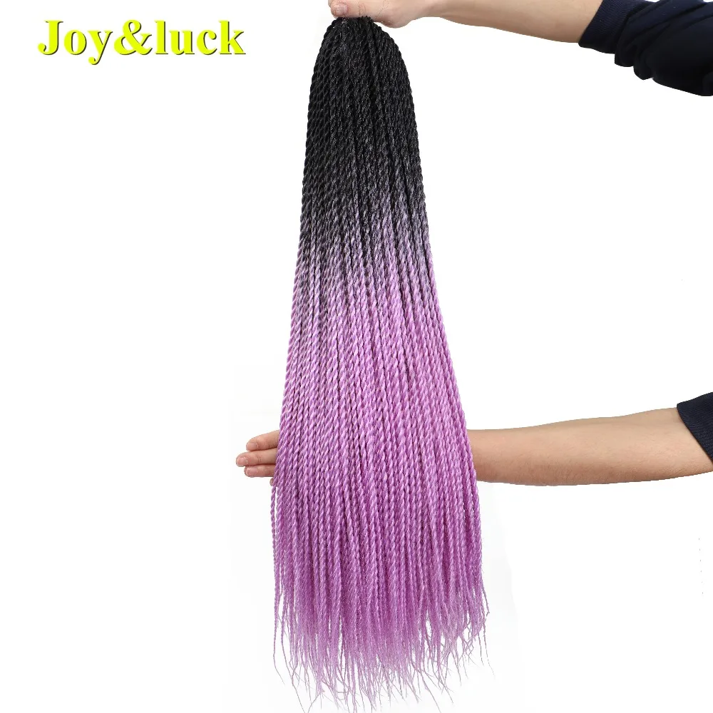 Joy& luck 24 дюйма Сенегальские закрученные крючком косички 30 прядей синтетические волосы для наращивания плетение волос