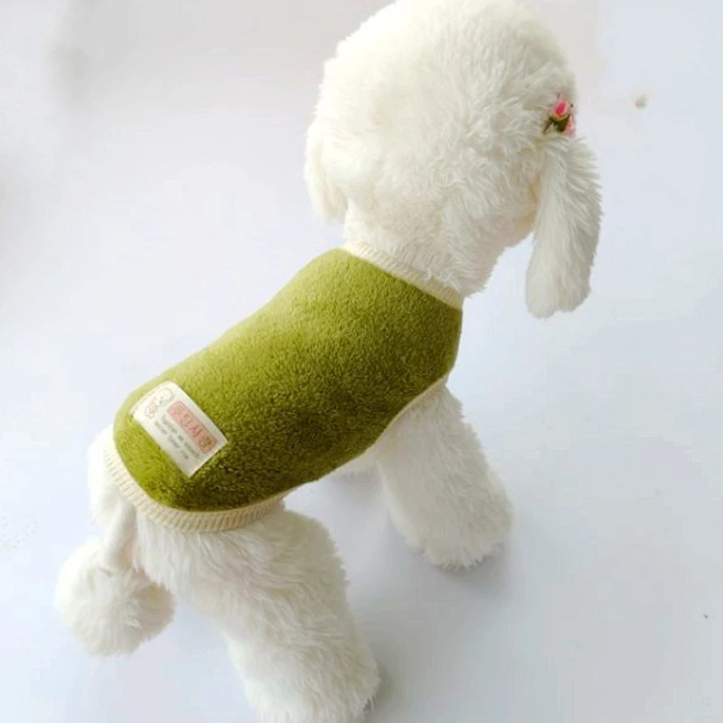

Simple Labeling Dog Vest Color Solid Color Vest Universal Soft Pet Products Comfortable Dog Vest Pet Vest Flannel Vest
