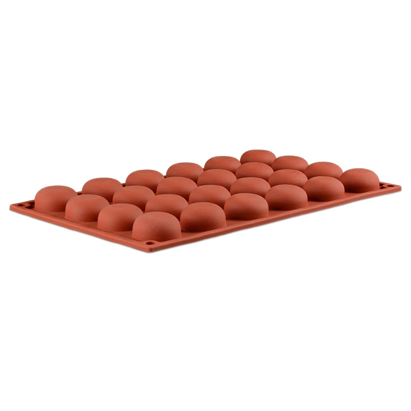 24 Отверстия круглые формы для торта с полукруглыми шариками силиконовая форма
