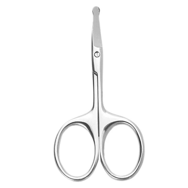 

Stainless Steel Makeup Scissors Small Nose Hair Scissor Rounded Eyebrow Eyelashes Epilator Face Hair Removal Tools