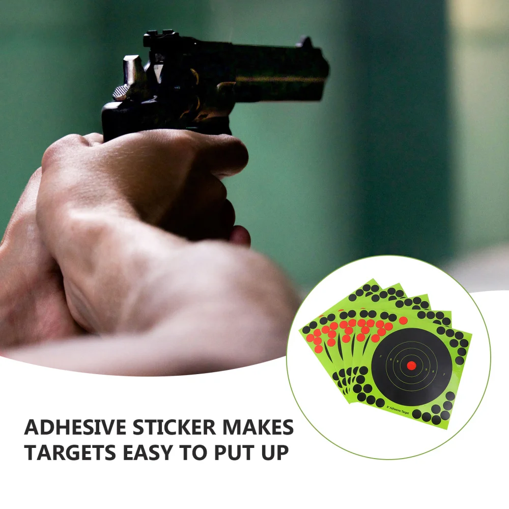 

25pcs Fluorescent Shooting Target Paper Stickers Adhesive Arrow Darts Aiming Stickers (Random Color)