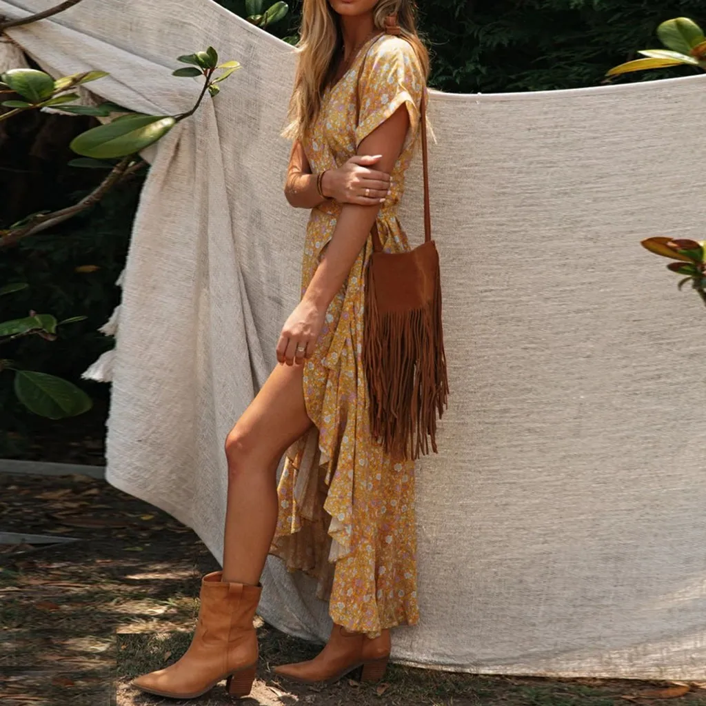 Праздничное платье с оборками на талии Платье короткими рукавами и перчатками