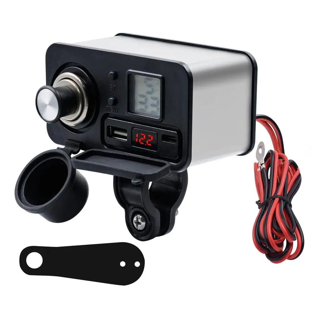 

Мотоцикл Usb ЗУ для мобильного телефона 12v Водонепроницаемый Быстрая зарядка от прикуривателя